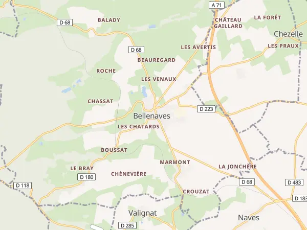 Plan de Bellenaves