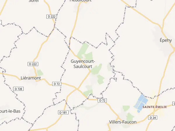 Plan de Guyencourt-Saulcourt