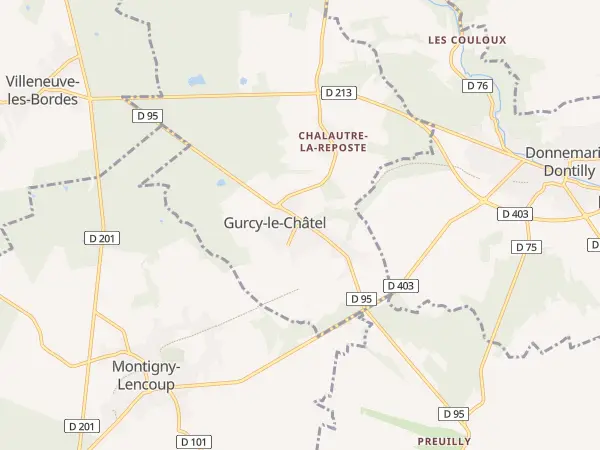 Plan de Gurcy-le-Châtel