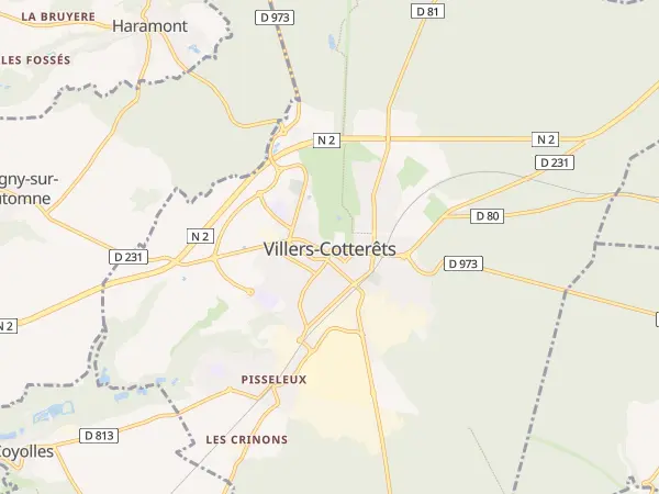 Plan de Villers-Cotterêts