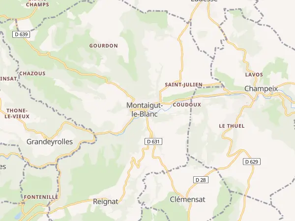 Plan de Montaigut-le-Blanc