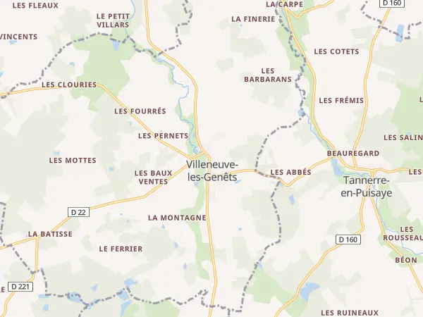 Plan de Villeneuve-les-Genêts
