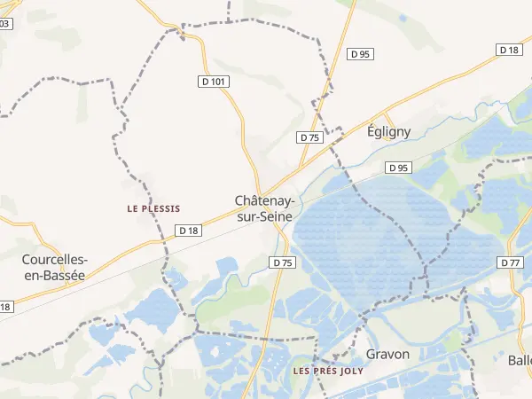 Plan de Châtenay-sur-Seine
