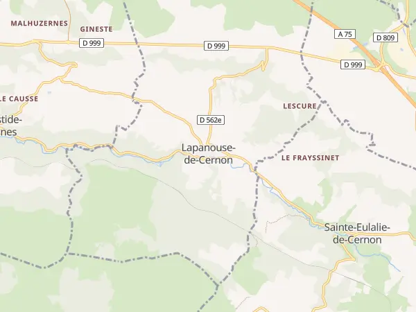 Plan de Lapanouse-de-Cernon
