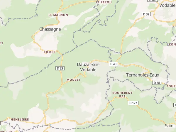 Plan de Dauzat-sur-Vodable