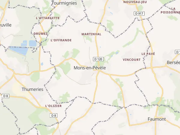 Plan de Mons-en-Pévèle