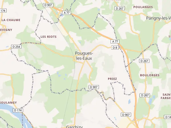 Plan de Pougues-les-Eaux