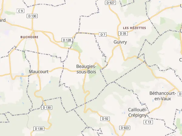 Plan de Beaugies-sous-Bois