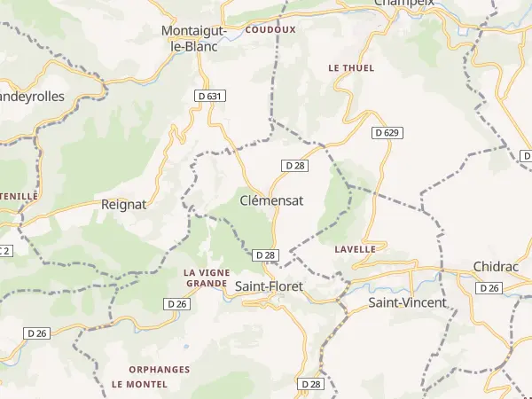 Plan de Clémensat