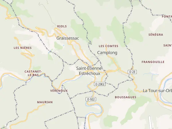 Plan de Saint-Étienne-Estréchoux