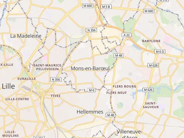 Plan de Mons-en-Barœul
