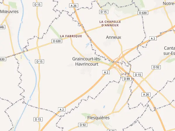 Plan de Graincourt-lès-Havrincourt