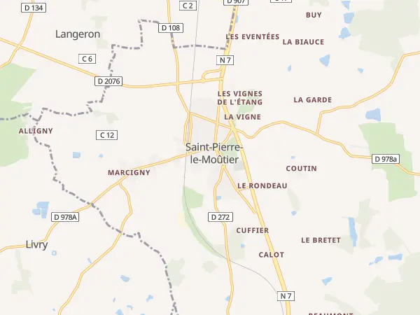 Plan de Saint-Pierre-le-Moûtier