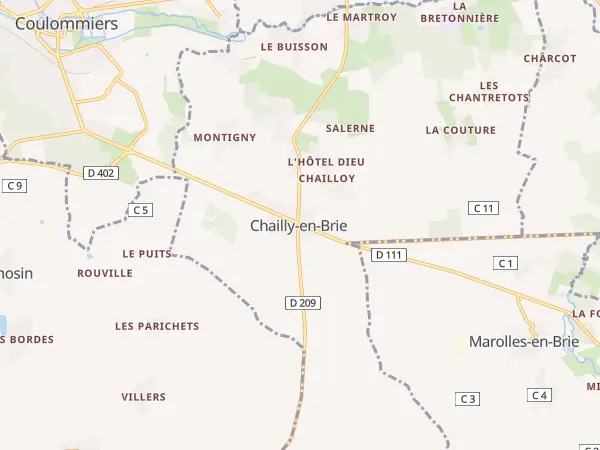 Plan de Chailly-en-Brie