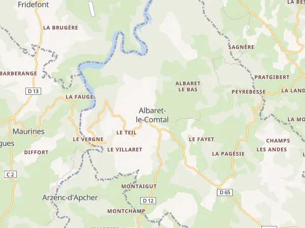 Plan de Albaret-le-Comtal