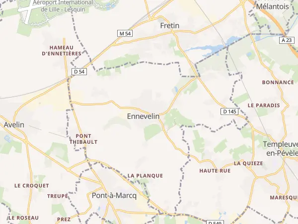 Plan de Ennevelin