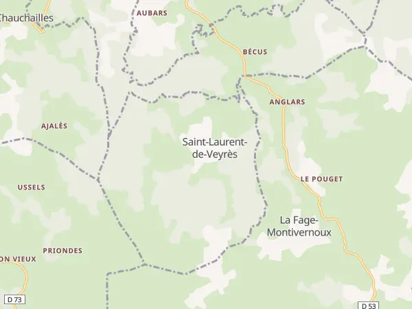 Plan de Saint-Laurent-de-Veyrès