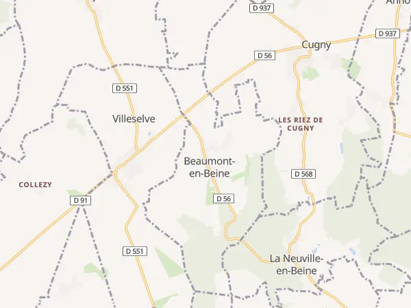 Plan de Beaumont-en-Beine