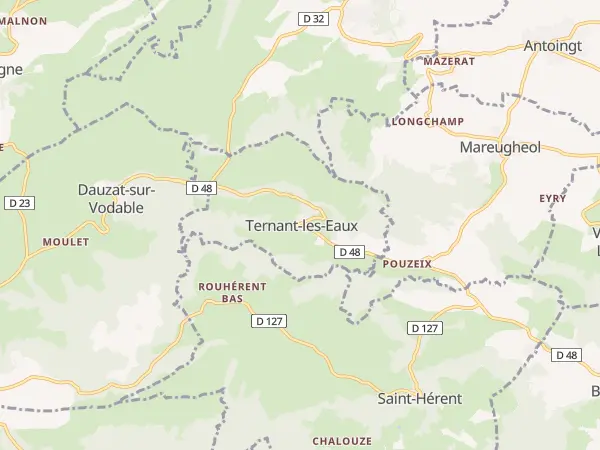 Plan de Ternant-les-Eaux