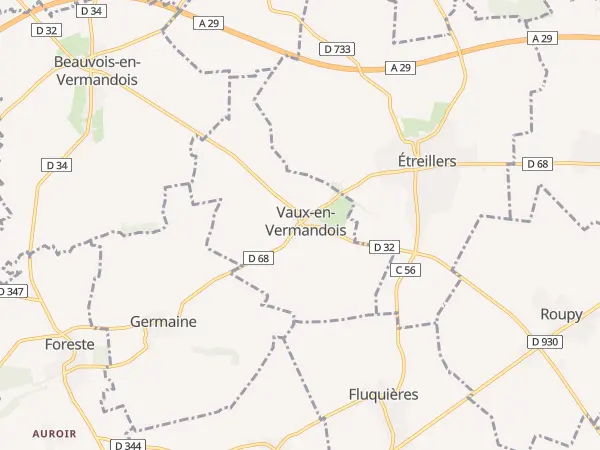 Plan de Vaux-en-Vermandois
