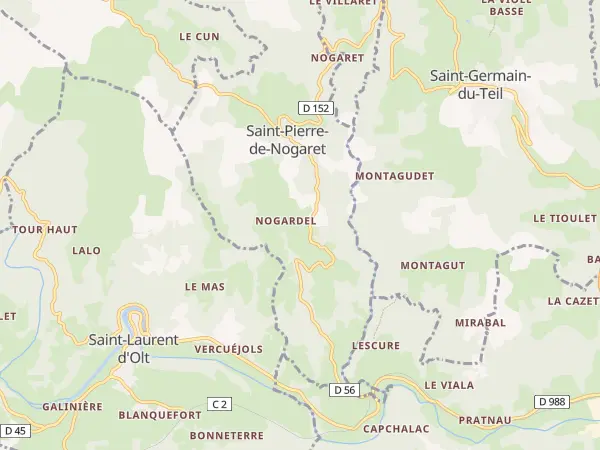 Plan de Saint-Pierre-de-Nogaret