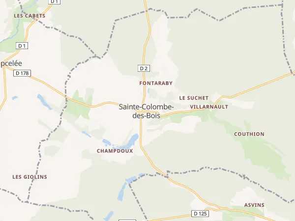Plan de Sainte-Colombe-des-Bois