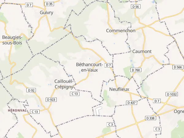 Plan de Béthancourt-en-Vaux