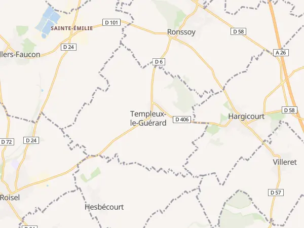 Plan de Templeux-le-Guérard