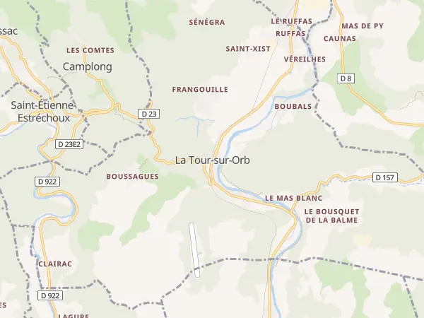 Plan de La Tour-sur-Orb