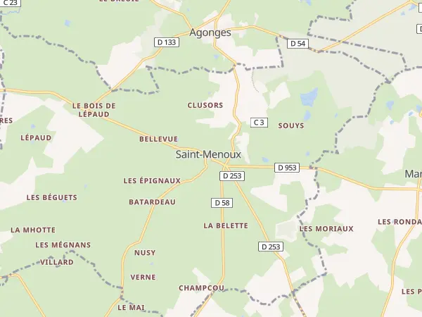 Plan de Saint-Menoux