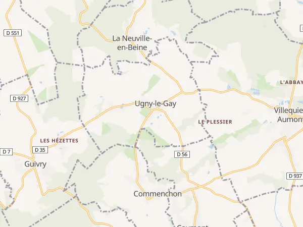 Plan de Ugny-le-Gay