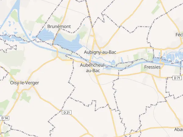 Plan de Aubencheul-au-Bac