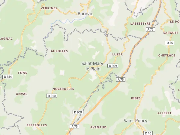 Plan de Saint-Mary-le-Plain