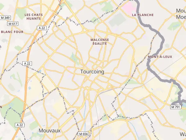 Plan de Tourcoing