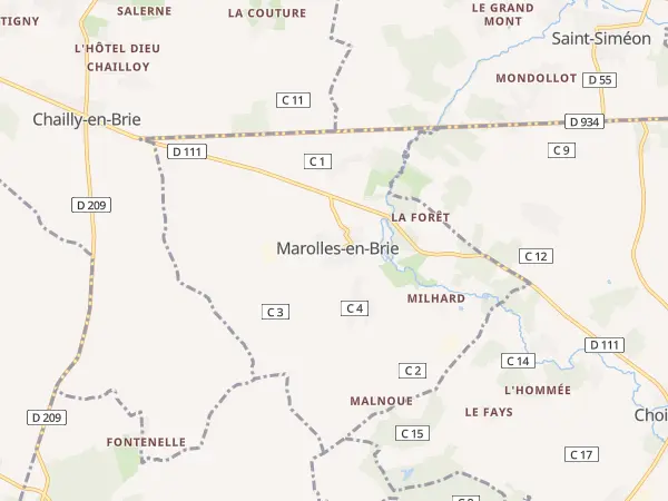 Plan de Marolles-en-Brie