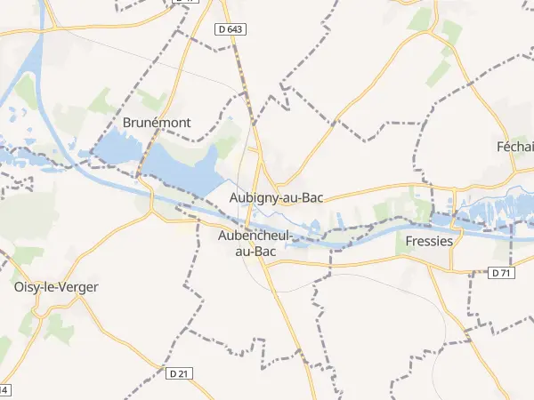 Plan de Aubigny-au-Bac