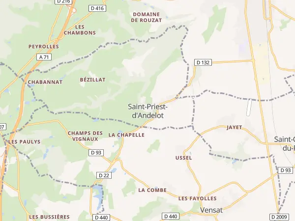 Plan de Saint-Priest-d’Andelot