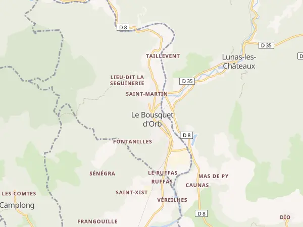 Plan du Bousquet-d’Orb