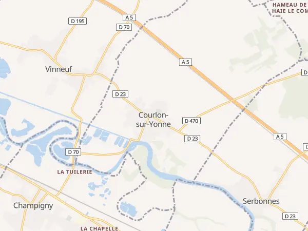 Plan de Courlon-sur-Yonne