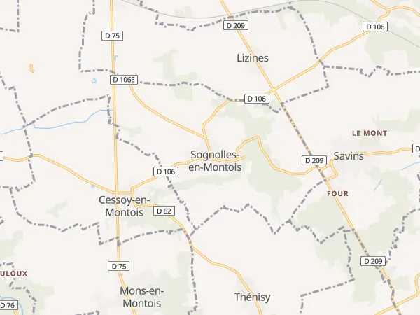 Plan de Sognolles-en-Montois