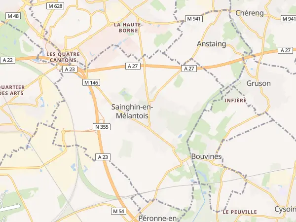 Plan de Sainghin-en-Mélantois
