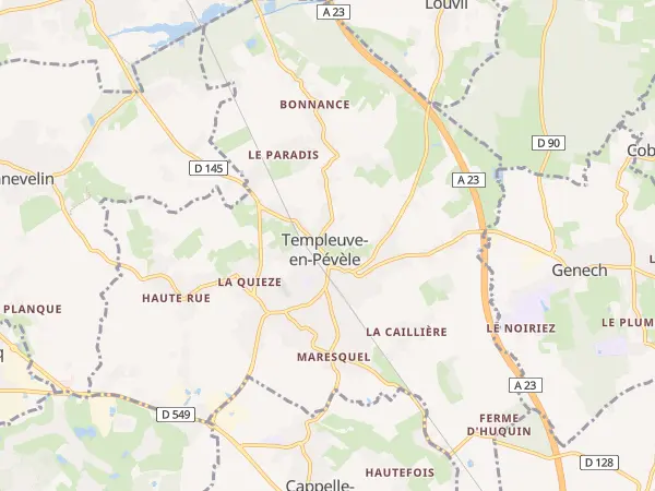 Plan de Templeuve-en-Pévèle