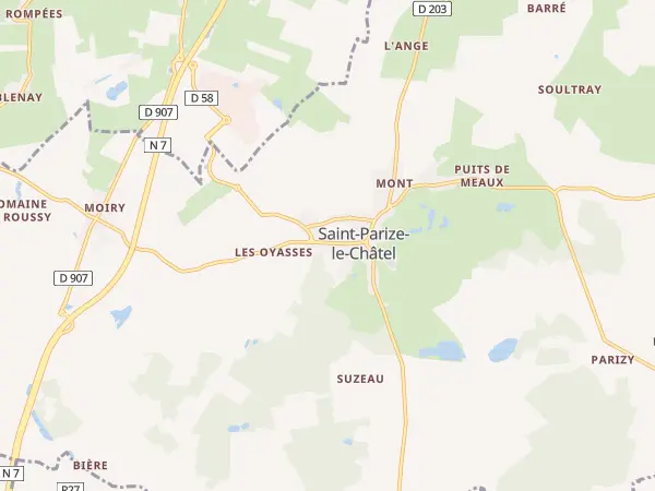 Plan de Saint-Parize-le-Châtel