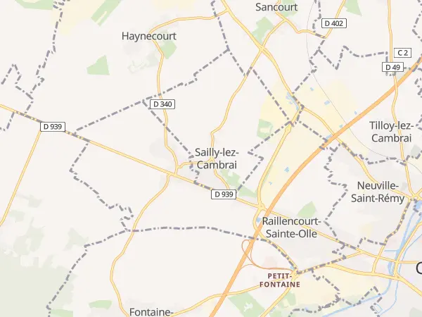 Plan de Sailly-lez-Cambrai