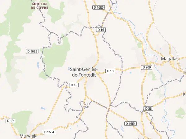 Plan de Saint-Geniès-de-Fontedit