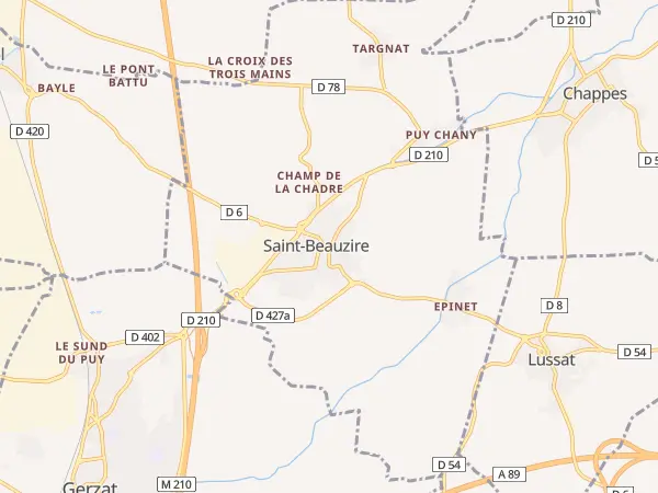 Plan de Saint-Beauzire