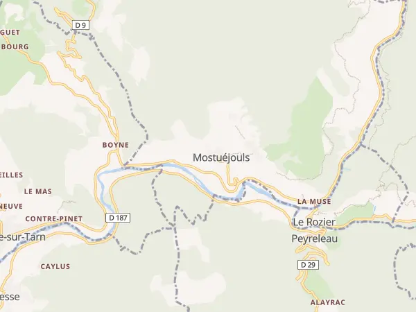 Plan de Mostuéjouls