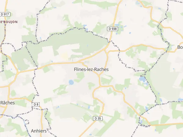 Plan de Flines-lez-Raches