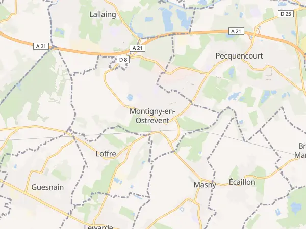 Plan de Montigny-en-Ostrevent