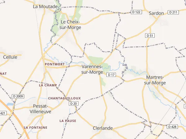Plan de Varennes-sur-Morge